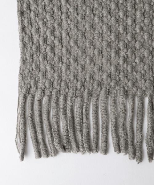 Another Edition(アナザーエディション)の「変形編みストール(ストール/ショール・レディース・オフホワイト/ブラック/グレー・FREE)」の5枚目の写真