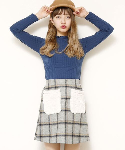 RAY CASSIN(レイカズン)の「ワイドリブメロウプチハイプルオーバー(Tシャツ/カットソー・レディース・ライトグレー/ブラック/オフホワイト/ブルー・FREE)」の1枚目の写真