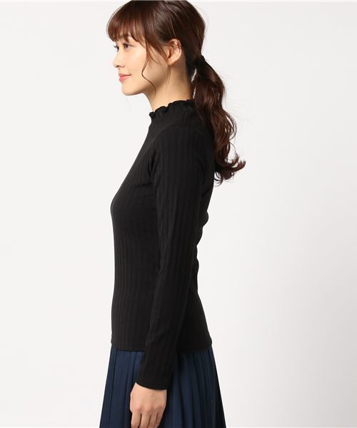 RAY CASSIN(レイカズン)の「ワイドリブメロウプチハイプルオーバー(Tシャツ/カットソー・レディース・ライトグレー/ブラック/オフホワイト/ブルー・FREE)」の6枚目の写真