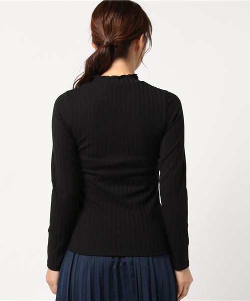 RAY CASSIN(レイカズン)の「ワイドリブメロウプチハイプルオーバー(Tシャツ/カットソー・レディース・ライトグレー/ブラック/オフホワイト/ブルー・FREE)」の7枚目の写真