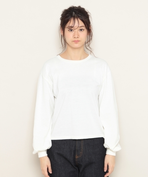 PAGEBOY（ページボーイ）の「袖ボリューム×レースキャミセット（Tシャツ/カットソー・レディース・オフホワイト/ピンク/アイボリー・FREE）」の16枚目の写真