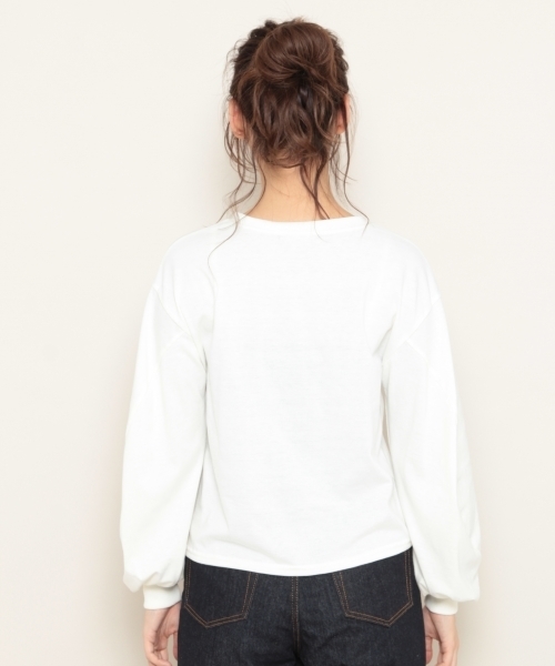 PAGEBOY（ページボーイ）の「袖ボリューム×レースキャミセット（Tシャツ/カットソー・レディース・オフホワイト/ピンク/アイボリー・FREE）」の14枚目の写真