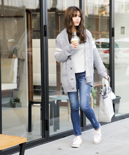 BAYFLOW（ベイフロー）の「BAYFLOW／スキニーリペアデニム　18SS（デニムパンツ・レディース・ライトブルー/サックスブルー/インディゴブルー・22inch/23inch/24inch/25inch/26inch）」の2枚目の写真