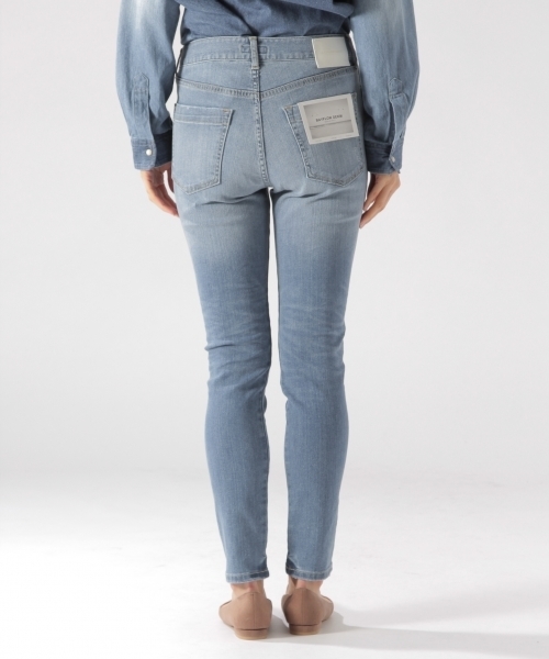 BAYFLOW（ベイフロー）の「BAYFLOW／スキニーリペアデニム　18SS（デニムパンツ・レディース・ライトブルー/サックスブルー/インディゴブルー・22inch/23inch/24inch/25inch/26inch）」の9枚目の写真