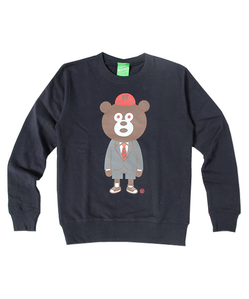 ODDJOB BEAR ビームス BEAMS 10周年記念 スウェット ネイビー ODDJOB BEAR ビームス BEAMS 10周年記念 スウェット ネイビー