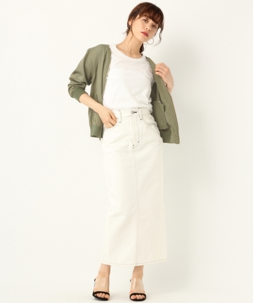 A part by（アパートバイ）の「TR/YZIPブルゾン 789399（ブルゾン・レディース・ネイビー/ベージュ/カーキ・LARGE/MEDIUM）」の10枚目の写真