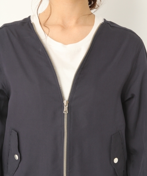 A part by（アパートバイ）の「TR/YZIPブルゾン 789399（ブルゾン・レディース・ネイビー/ベージュ/カーキ・LARGE/MEDIUM）」の12枚目の写真