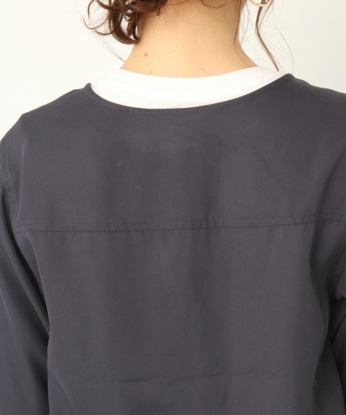 A part by（アパートバイ）の「TR/YZIPブルゾン 789399（ブルゾン・レディース・ネイビー/ベージュ/カーキ・LARGE/MEDIUM）」の8枚目の写真