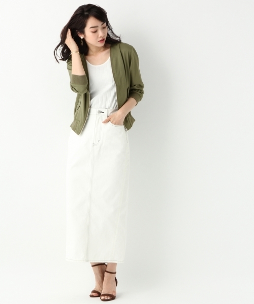 A part by（アパートバイ）の「TR/YZIPブルゾン 789399（ブルゾン・レディース・ネイビー/ベージュ/カーキ・LARGE/MEDIUM）」の15枚目の写真