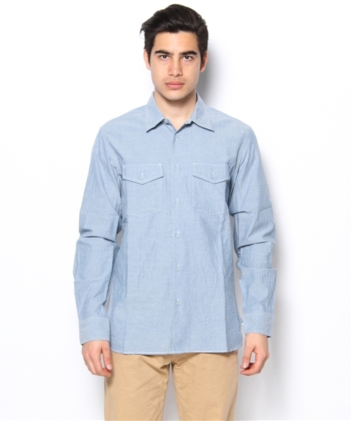 BEAMS(ビームス)の「S/DOUBLE / LOUIS L/S DUNGAREE SHIRT(シャツ/ブラウス・メンズ・サックスブルー・MEDIUM/LARGE)」の2枚目の写真