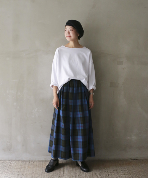 notch.（ノッチ）の「チェックマキシスカート（スカート・レディース・パープル/ブルー・M/L）」の5枚目の写真