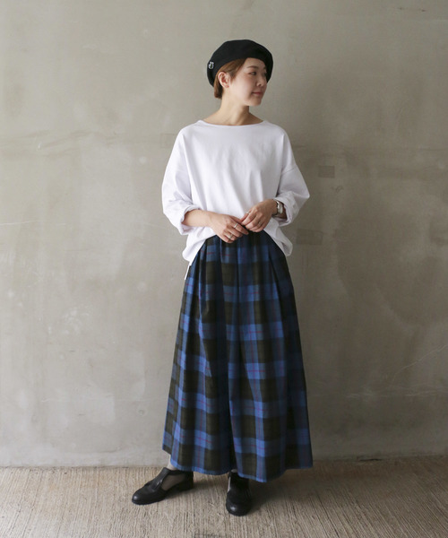 notch.（ノッチ）の「チェックマキシスカート（スカート・レディース・パープル/ブルー・M/L）」の6枚目の写真