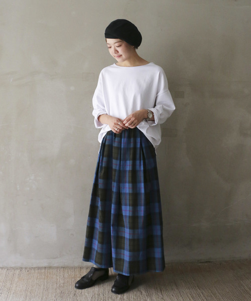 notch.（ノッチ）の「チェックマキシスカート（スカート・レディース・パープル/ブルー・M/L）」の7枚目の写真