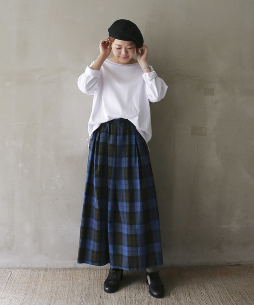 notch.（ノッチ）の「チェックマキシスカート（スカート・レディース・パープル/ブルー・M/L）」の9枚目の写真