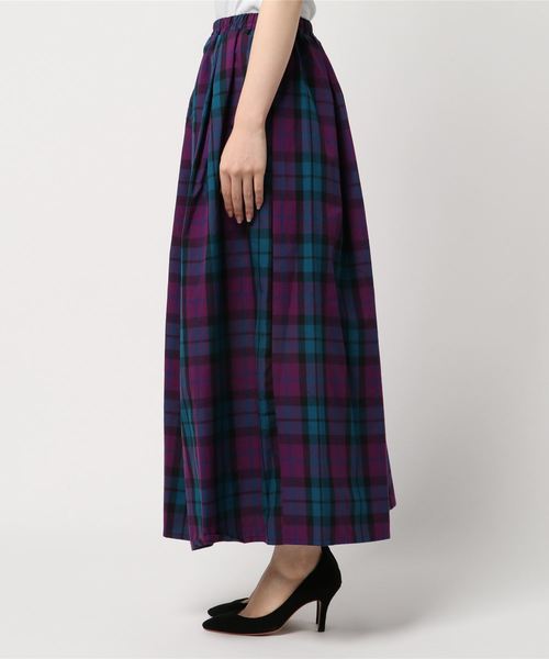 notch.（ノッチ）の「チェックマキシスカート（スカート・レディース・パープル/ブルー・M/L）」の3枚目の写真