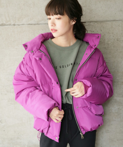 LOWRYS FARM（ローリーズファーム）の「スタンドダウン　813114（ダウンジャケット/コート・レディース・ブラック/パープル/ブルー・FREE）」の18枚目の写真