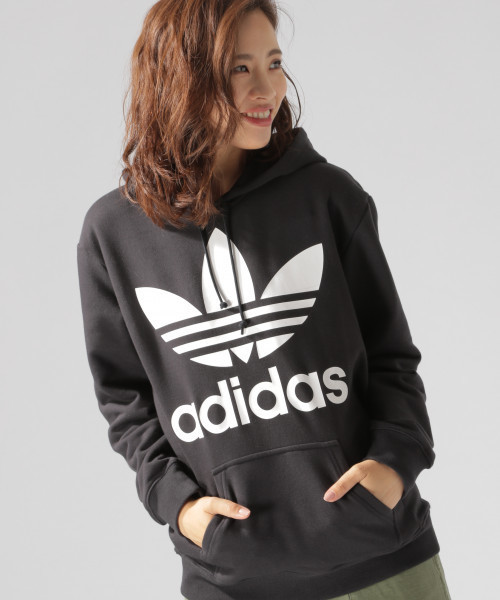 adidas originals trefoil hoodie black