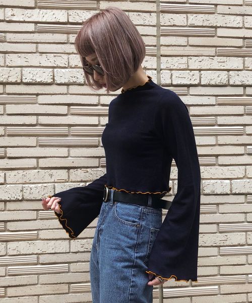 PAGEBOY(ページボーイ)の「配色メロートップス(Tシャツ/カットソー・レディース・ネイビー/グレー・FREE)」の8枚目の写真