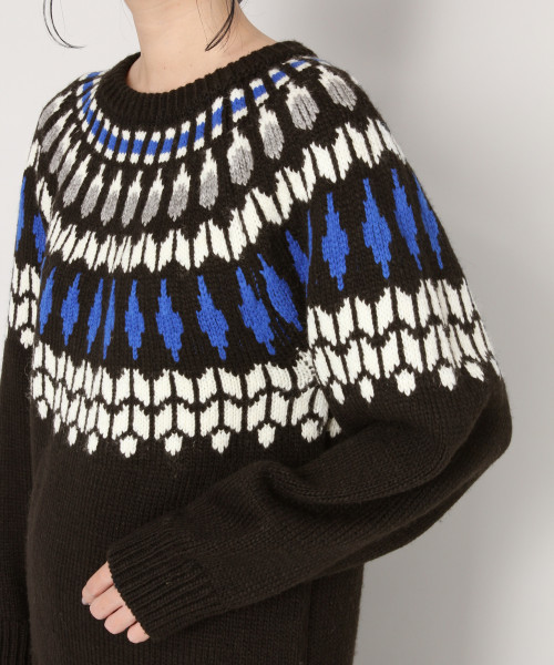 LOWRYS FARM（ローリーズファーム）の「フェアアイルプルオーバー　816668（ニット/セーター・レディース・ブラック/レッド/グレー/ベージュ・FREE）」の11枚目の写真