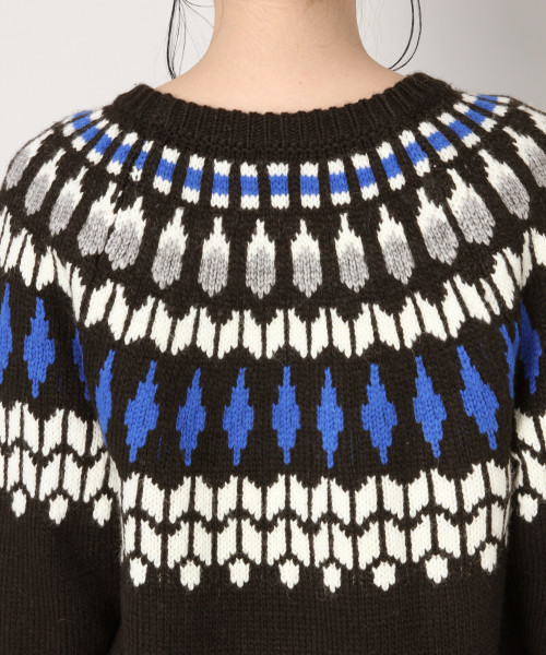 LOWRYS FARM（ローリーズファーム）の「フェアアイルプルオーバー　816668（ニット/セーター・レディース・ブラック/レッド/グレー/ベージュ・FREE）」の10枚目の写真