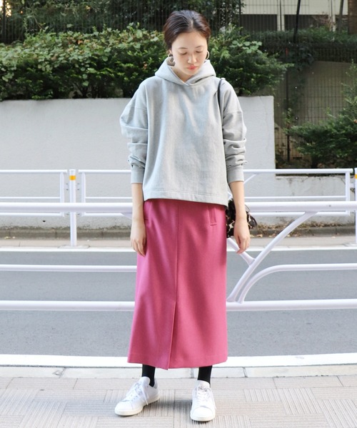 SLOBE IENA（スローブイエナ）の「ウーリッシュフラノサイドポケットスカート◆（スカート・レディース・ブラック/ピンク/ライトグリーン・40/38/36）」の12枚目の写真