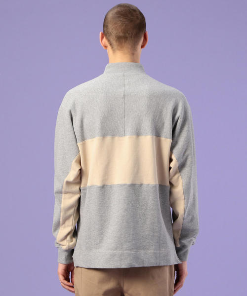 coen（コーエン）の「ビッグシルエットハーフジップスイッチスウェット(トレーナー)(UTILITY LINE)（スウェット・メンズ・ベージュ/グレー・SMALL/MEDIUM/LARGE）」の6枚目の写真