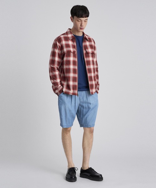 Saturdays NYC（サタデーズ ニューヨークシティ ）の「James Pima Long Sleeve Shirt（Tシャツ/カットソー・メンズ・ネイビー/オレンジ・X-LARGE/M/X-SMALL/S/L）」の4枚目の写真