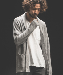 Jih Nunc | mcg2424-コンチョボタンメランジショールカラーカーディガン(カーディガン/ボレロ)