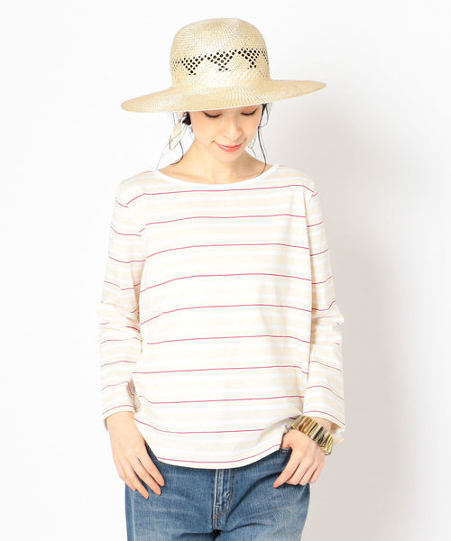 SHIPS(シップス)の「Le minor:EVASEE(Tシャツ/カットソー・レディース・オフホワイト/ブルー/マルチ・ONE SIZE)」の3枚目の写真