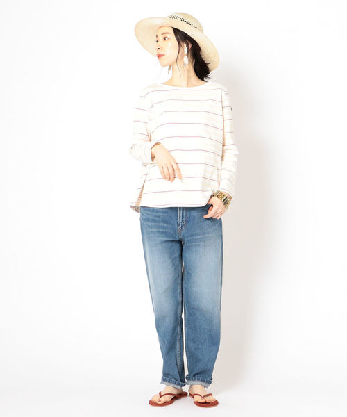 SHIPS(シップス)の「Le minor:EVASEE(Tシャツ/カットソー・レディース・オフホワイト/ブルー/マルチ・ONE SIZE)」の14枚目の写真