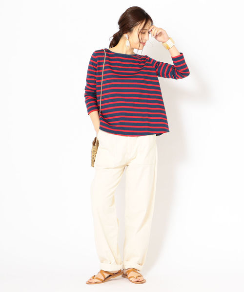 SHIPS(シップス)の「Le minor:EVASEE(Tシャツ/カットソー・レディース・オフホワイト/ブルー/マルチ・ONE SIZE)」の16枚目の写真