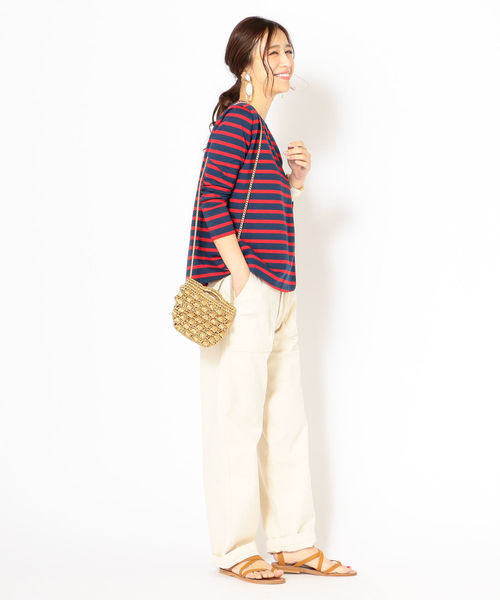 SHIPS(シップス)の「Le minor:EVASEE(Tシャツ/カットソー・レディース・オフホワイト/ブルー/マルチ・ONE SIZE)」の17枚目の写真