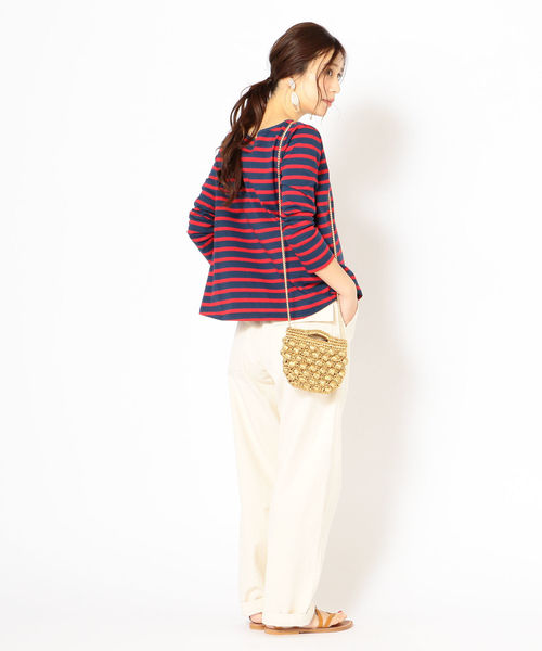 SHIPS(シップス)の「Le minor:EVASEE(Tシャツ/カットソー・レディース・オフホワイト/ブルー/マルチ・ONE SIZE)」の18枚目の写真