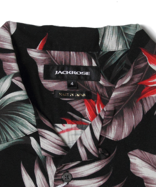 JACKROSE（ジャックローズ）の「ボタニカルアロハシャツ　ユニセックス（シャツ/ブラウス・メンズ・ブラック・M/L/XL）」の5枚目の写真