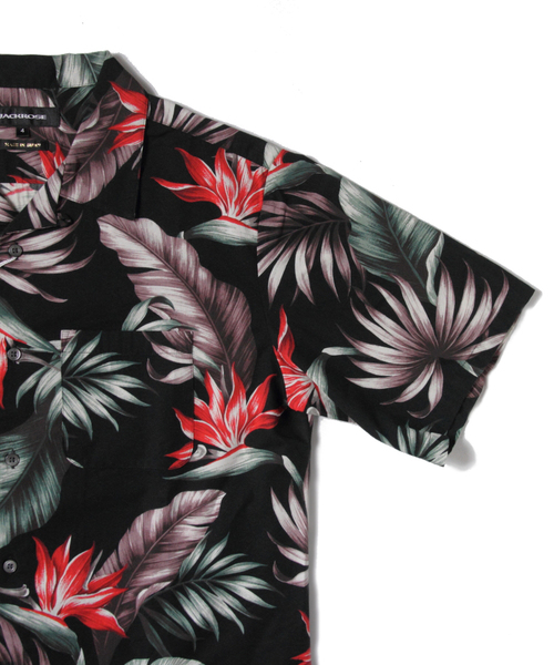 JACKROSE（ジャックローズ）の「ボタニカルアロハシャツ　ユニセックス（シャツ/ブラウス・メンズ・ブラック・M/L/XL）」の2枚目の写真