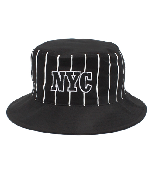 WEGO（ウィゴー）の「WEGO/NYCストライプバケットハット（ハット・メンズ・ホワイト/ブラック/ネイビー・FREE）」の4枚目の写真