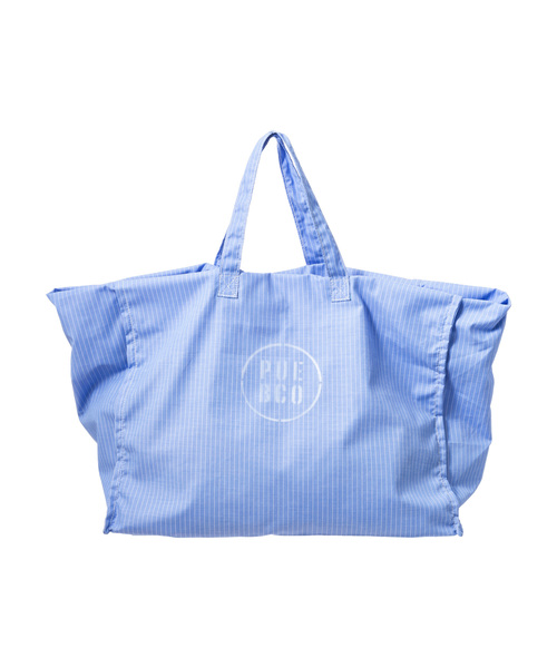 PUEBCO(プエブコ)の「SHIRT FABRIC BAG(エコバッグ/サブバッグ・メンズ・ライトブルー/レッド/イエロー/ブルー・ONE SIZE)」の1枚目の写真