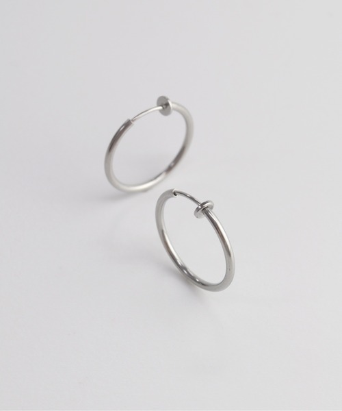 ieLS（イエルズ）の「金属アレルギー対応 「ieLS」ステンレス　シンプルサークルイヤリング（イヤリング・レディース・シルバー/ゴールド/ピンク・ONE SIZE）」の2枚目の写真