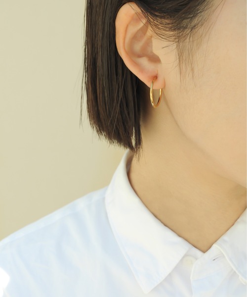 ieLS（イエルズ）の「金属アレルギー対応 「ieLS」ステンレス　シンプルサークルイヤリング（イヤリング・レディース・シルバー/ゴールド/ピンク・ONE SIZE）」の3枚目の写真