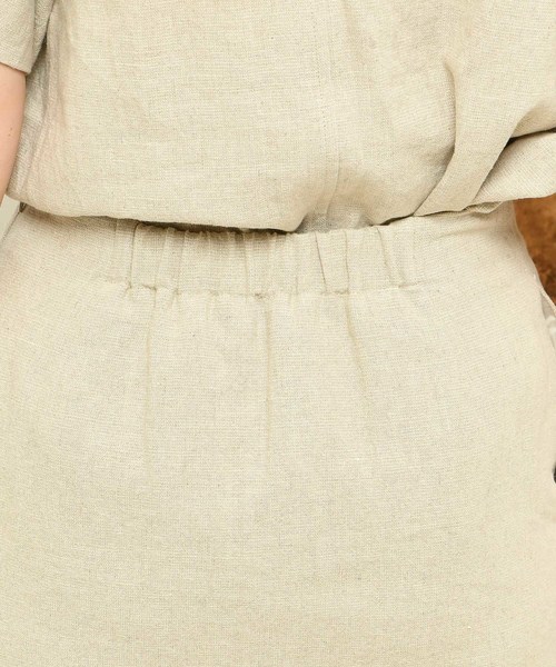 DouDou(ドゥドゥ)の「リネンタイトスカート(スカート・レディース・ベージュ/レッド・36/38)」の14枚目の写真
