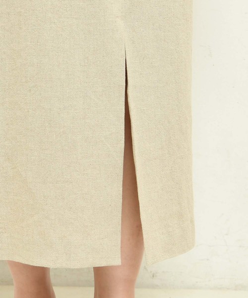 DouDou(ドゥドゥ)の「リネンタイトスカート(スカート・レディース・ベージュ/レッド・36/38)」の17枚目の写真