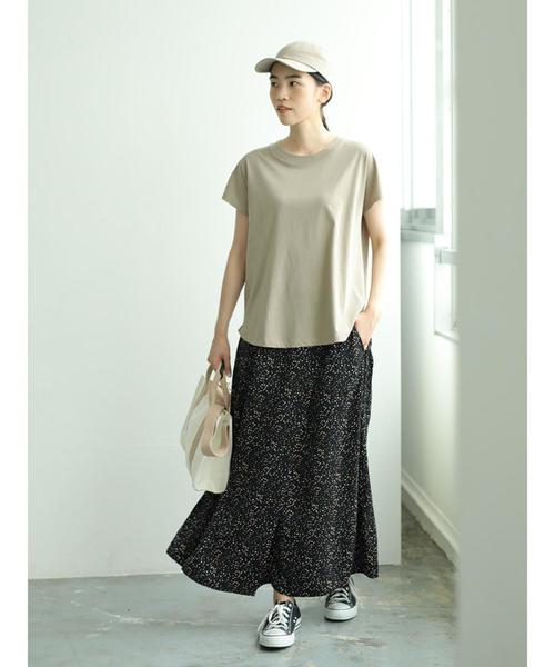 AMERICAN HOLIC(アメリカンホリック)の「フレンチスリーブカットプルオーバー(Tシャツ/カットソー・レディース・ブラック/ベージュ/オフホワイト/マスタード・M/L)」の9枚目の写真