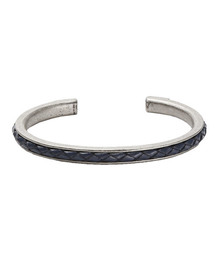 LUXSTYLE（ラグスタイル）の「レザー埋め込みアンティーク加工バングル（バングル/リストバンド）」