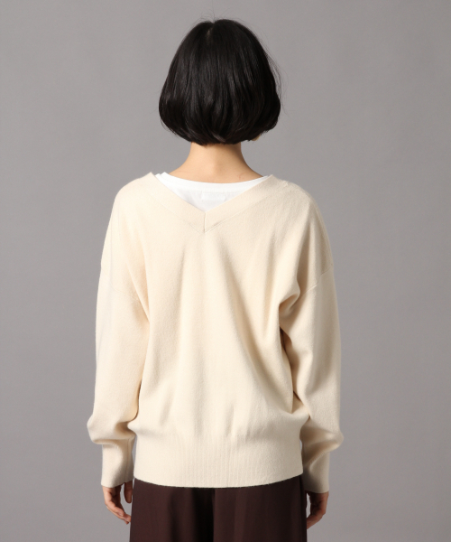 LOWRYS FARM（ローリーズファーム）の「ウスモチモチＶネックカーディガン　841673（カーディガン/ボレロ・レディース・アイボリー/ブラック/グレー/ベージュ/レッド・FREE）」の6枚目の写真