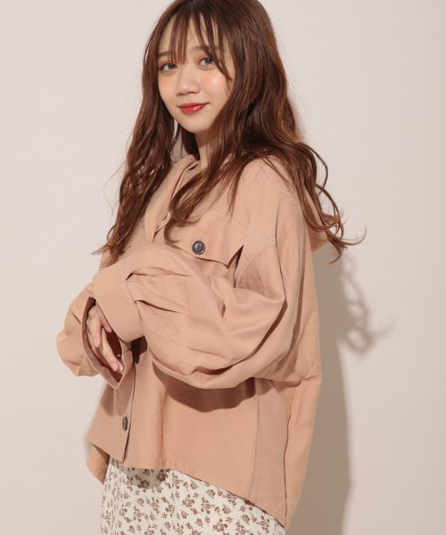 apres jour（アプレジュール）の「フードCPOシャツ【ZOZOTOWN限定アイテム】（シャツ/ブラウス・レディース・ベージュ/ラベンダー/その他・フリー）」の4枚目の写真