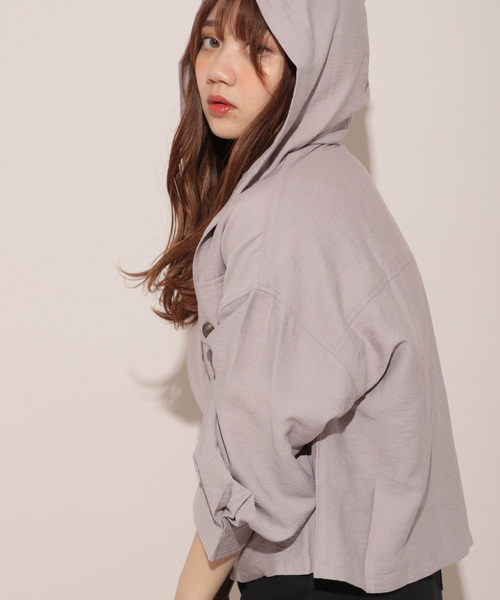 apres jour（アプレジュール）の「フードCPOシャツ【ZOZOTOWN限定アイテム】（シャツ/ブラウス・レディース・ベージュ/ラベンダー/その他・フリー）」の12枚目の写真
