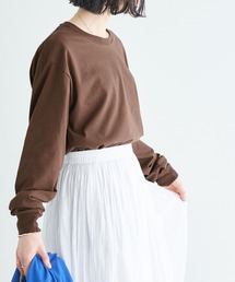 【FRUIT OF THE LOOM フルーツオブザルーム】レディース オーバーサイズ クルーネック 長袖 Tシャツ