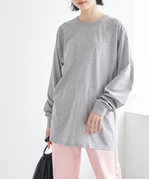【FRUIT OF THE LOOM フルーツオブザルーム】レディース オーバーサイズ クルーネック 長袖 Tシャツ