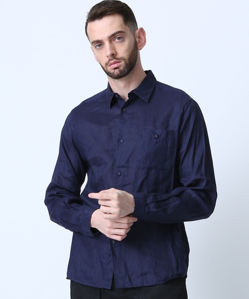 WHITE MOUNTAINEERING（ホワイトマウンテニアリング）の「【White Mountaineering】ラインロングスリーブシャツ/WR1971102（シャツ/ブラウス・メンズ・ブラック/ネイビー・1/0/2/3）」の13枚目の写真