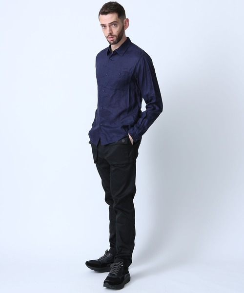 WHITE MOUNTAINEERING（ホワイトマウンテニアリング）の「【White Mountaineering】ラインロングスリーブシャツ/WR1971102（シャツ/ブラウス・メンズ・ブラック/ネイビー・1/0/2/3）」の12枚目の写真